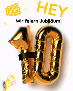 Luftballons in Form einer 10