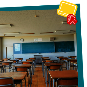 Ein leeres Klassenzimmer